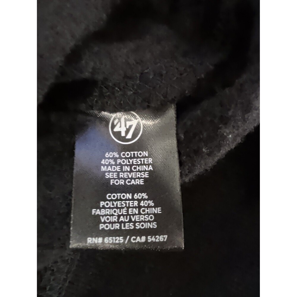 PITTSBURGH STEELERS BLACK QUARTER ZIP PULLOVER SWEATSHIRT '47 BRAND MEN'S SZ XL - Picture 7 of 12